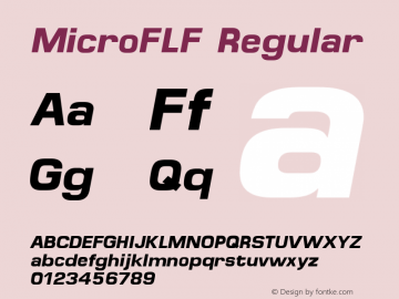 MicroFLF Regular 001.000 Font Sample