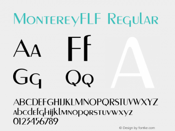 MontereyFLF Regular 001.000 Font Sample