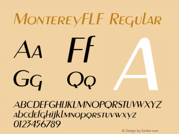 MontereyFLF Regular 001.000 Font Sample