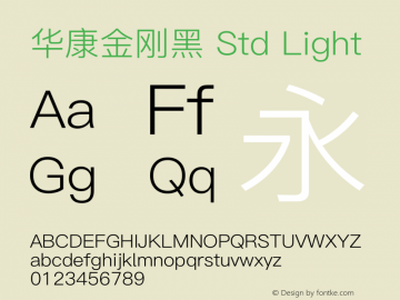 华康金刚黑 Std Light 图片样张