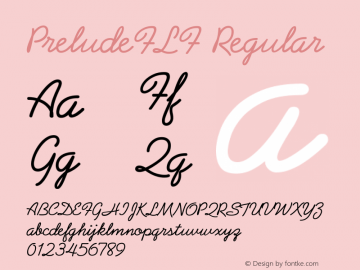 PreludeFLF Regular 1.0 Font Sample