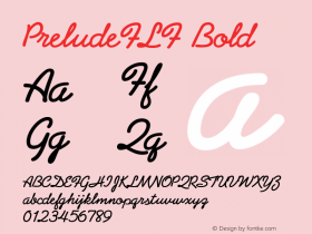 PreludeFLF Bold 1.0 Font Sample