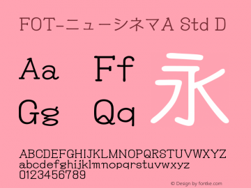 FOT-ニューシネマA Std D 图片样张