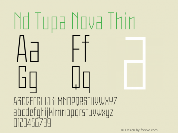 Nd Tupa Nova Thin Version 1.000;FEAKit 1.0图片样张