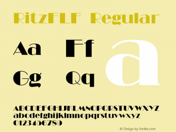 RitzFLF Regular 001.000 Font Sample