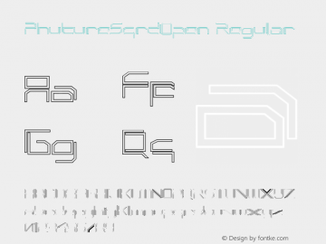 PhutureSqrdOpen Regular Version 001.000 Font Sample