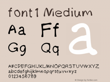 font1 Version 001.000图片样张