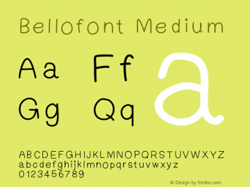 Bellofont Version 001.000图片样张