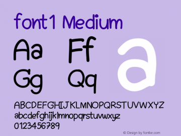 font1 Version 001.000图片样张