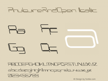 PhutureRndOpen Italic Macromedia Fontographer 4.1图片样张