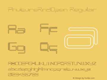 PhutureRndOpen Regular Macromedia Fontographer 4.1 Font Sample