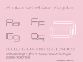 PhutureRndOpen Regular 001.000 Font Sample