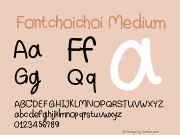 Fontchoichoi Version 001.000图片样张