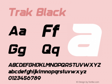 Trak Black 001.000 Font Sample