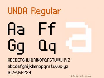 UNDA Regular Macromedia Fontographer 4.1图片样张