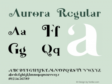 Aurora Version 1.012;Fontself Maker 3.5.4图片样张