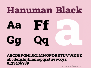 Hanuman Black Version 8.001; ttfautohint (v1.8.3)图片样张