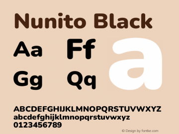 Nunito Black Version 3.601图片样张