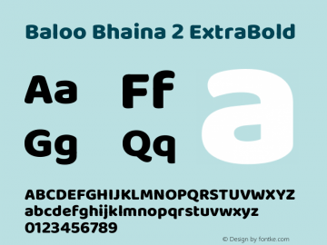 Baloo Bhaina 2 ExtraBold Version 1.700图片样张