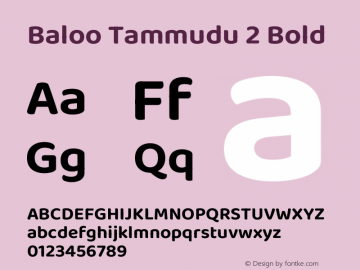 Baloo Tammudu 2 Bold Version 1.700图片样张
