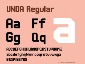 UNDA Regular Version 001.000 Font Sample