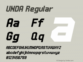 UNDA Regular 001.000 Font Sample