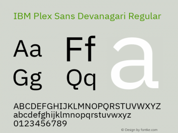 IBM Plex Sans Devanagari Regular Version 1.1图片样张