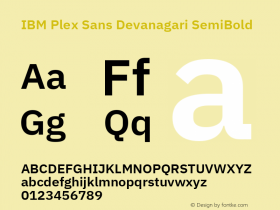 IBM Plex Sans Devanagari SemiBold Version 1.1图片样张