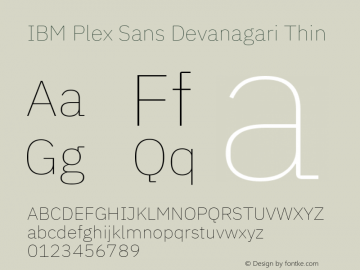 IBM Plex Sans Devanagari Thin Version 1.1图片样张