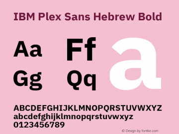 IBM Plex Sans Hebrew Bold Version 1.2图片样张