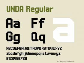 UNDA Regular 001.000 Font Sample