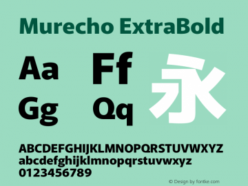 Murecho ExtraBold Version 1.010图片样张