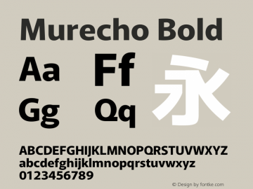 Murecho Bold Version 1.010图片样张