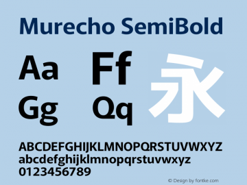 Murecho SemiBold Version 1.010图片样张