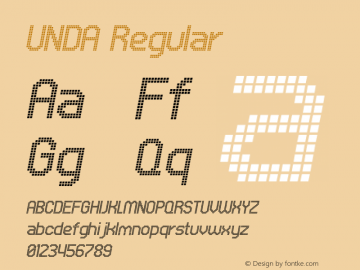 UNDA Regular 001.000 Font Sample