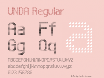 UNDA Regular 001.000 Font Sample