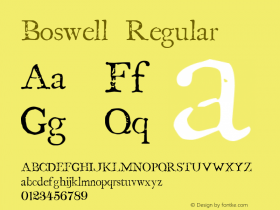 Boswell Altsys Fontographer 4.0.3 4/14/97图片样张