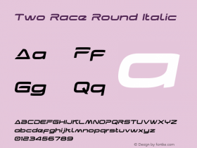 Two Race Round Italic Version 1.000图片样张