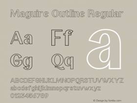 Maguire Outline Version 1.00;August 28, 2021;FontCreator 12.0.0.2567 64-bit图片样张