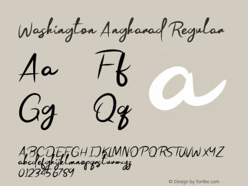 Washington Angharad Version 1.00;August 11, 2021;FontCreator 13.0.0.2683 32-bit图片样张