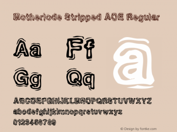 Motherlode Stripped AOE Macromedia Fontographer 4.1.2 1/8/01图片样张