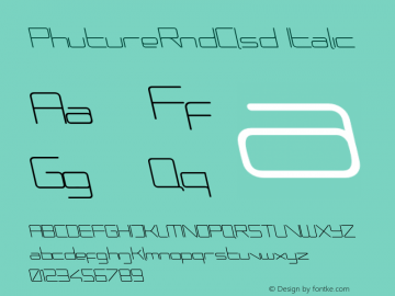 PhutureRndClsd Italic 001.000图片样张