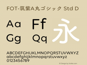 FOT-筑紫A丸ゴシック Std D 图片样张