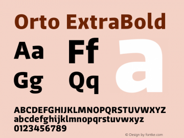 Orto-ExtraBold Version 2.000图片样张