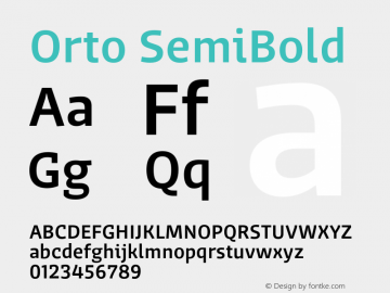 Orto-SemiBold Version 2.000图片样张