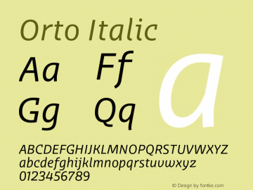 Orto-Italic Version 2.000图片样张