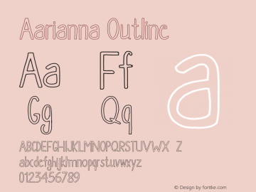 Aarianna Outline Version 1.002;Fontself Maker 2.2.1图片样张