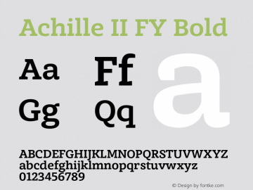 Achille II FY Bold Version 1.000;PS 1.0;hotconv 1.0.70;makeotf.lib2.5.58329图片样张
