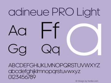 adineue PRO Light Version 1.013;PS 1.0;hotconv 1.0.79;makeotf.lib2.5.61930图片样张