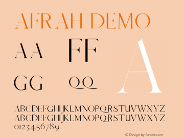 Afrah Demo Version 1.002;Fontself Maker 2.3.5图片样张